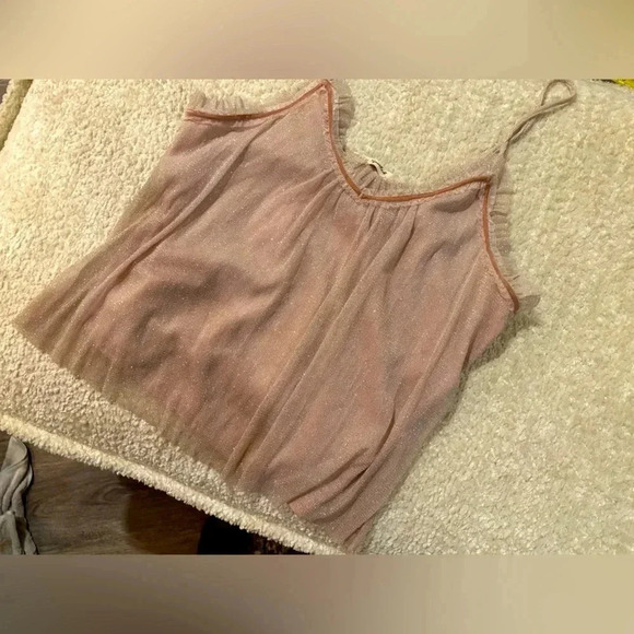 live to be spoiled Tops - Sparkle holiday pink champagne blouse tank L